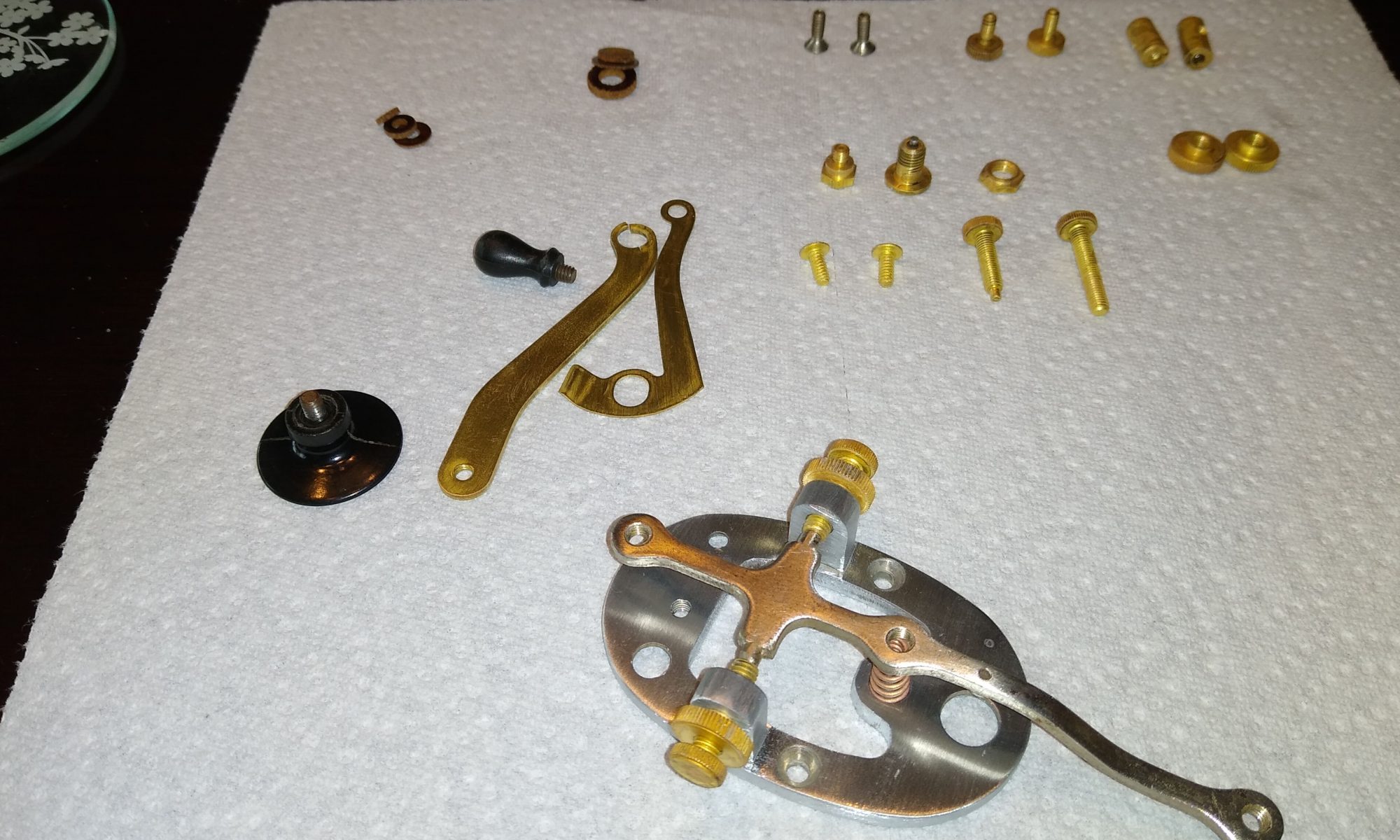 J-38 Morse code key after disassembly and cleaning